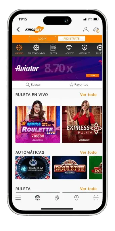 Kirolbet aplicación móvil
